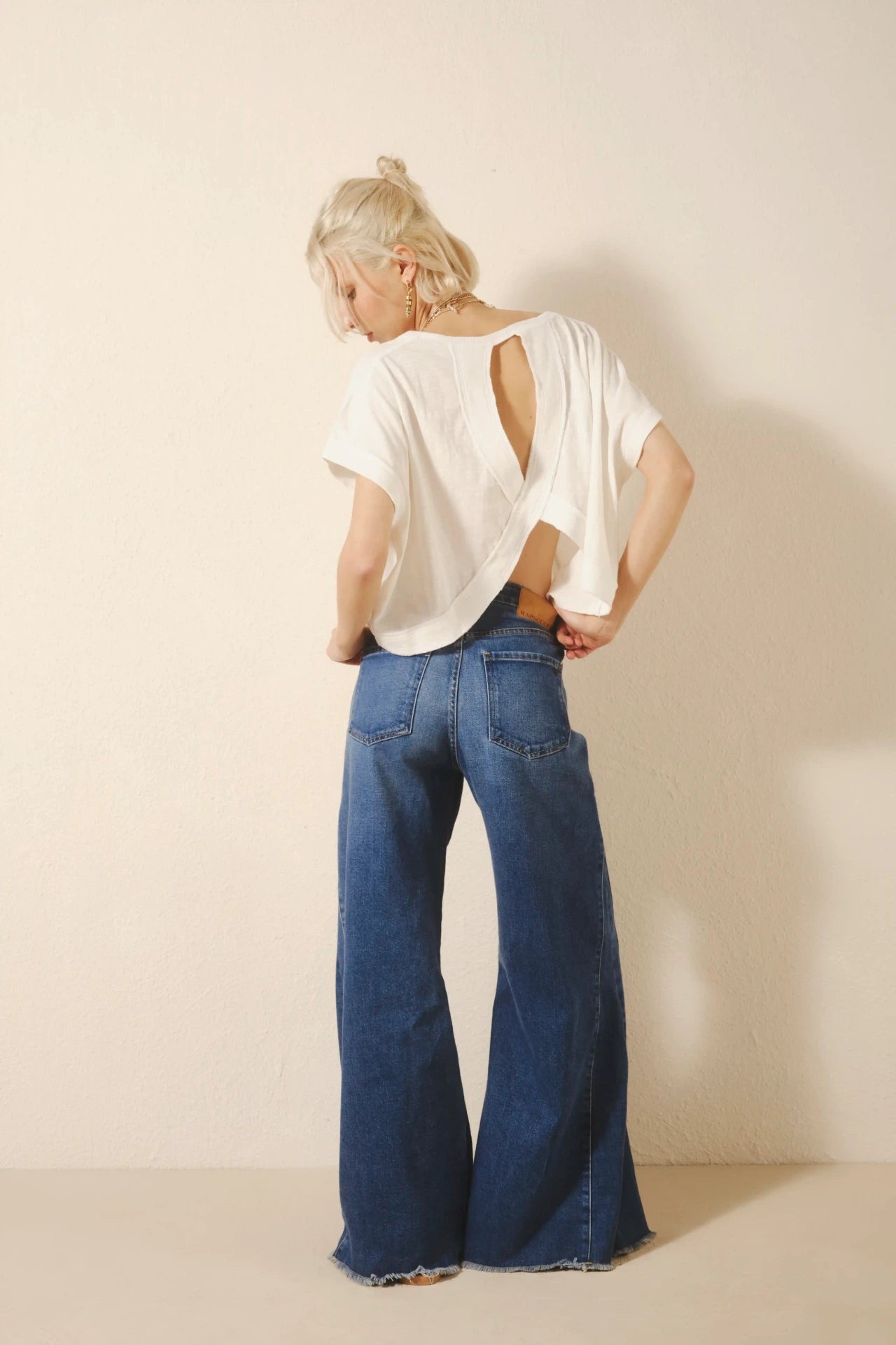 jean oxford patch blue