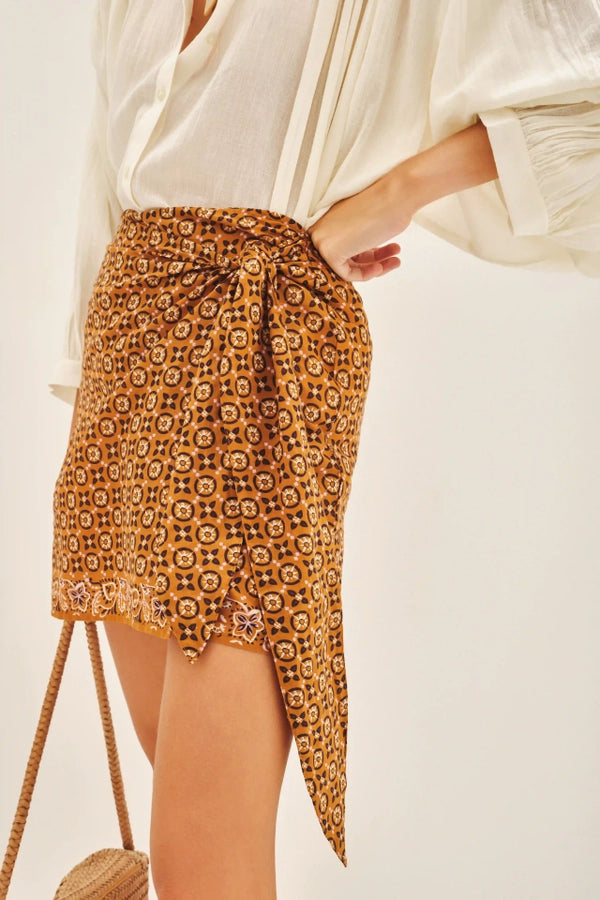 falda wrap short cravete