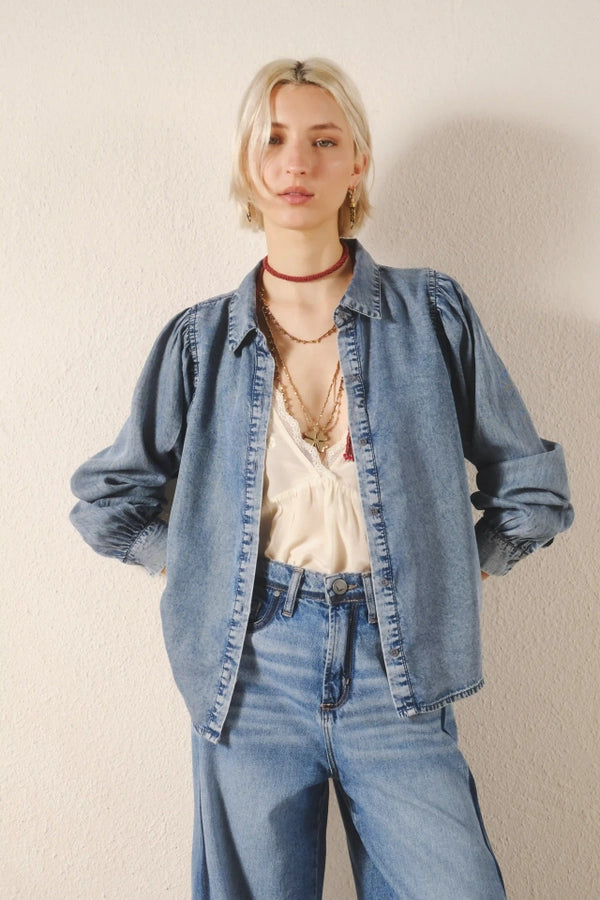 camisa balloon plain